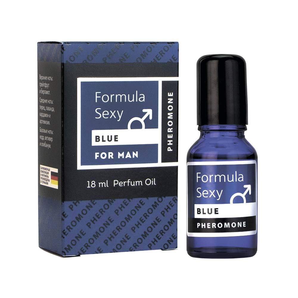 Парфюм.масло с феромонами для мужчин Formula Sexy Blue 18ml, аналог Blue Label (Givenchy)
