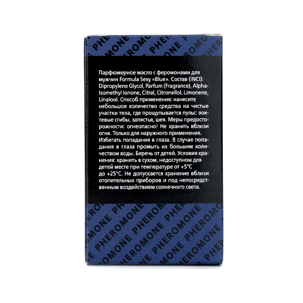 Парфюм.масло с феромонами для мужчин Formula Sexy Blue 18ml, аналог Blue Label (Givenchy)