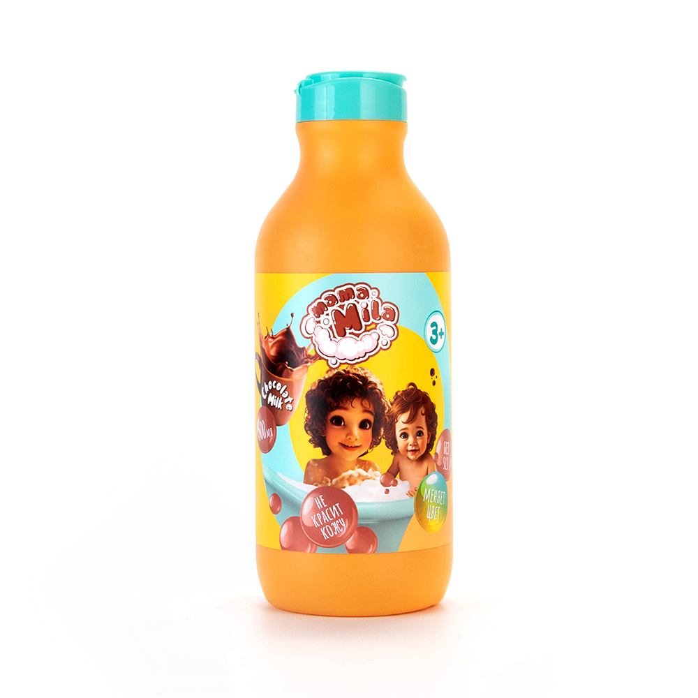 Пена для ванны детская, меняющая цвет, Mama Mila Chocolate Milk 500 мл
