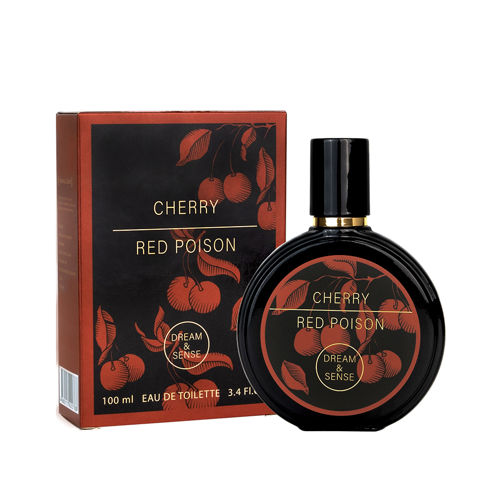 Вода туалетная с фером. Dream & Sense Cherry Red Poison 100 мл, аналог Black Opium Over Red (YSL)