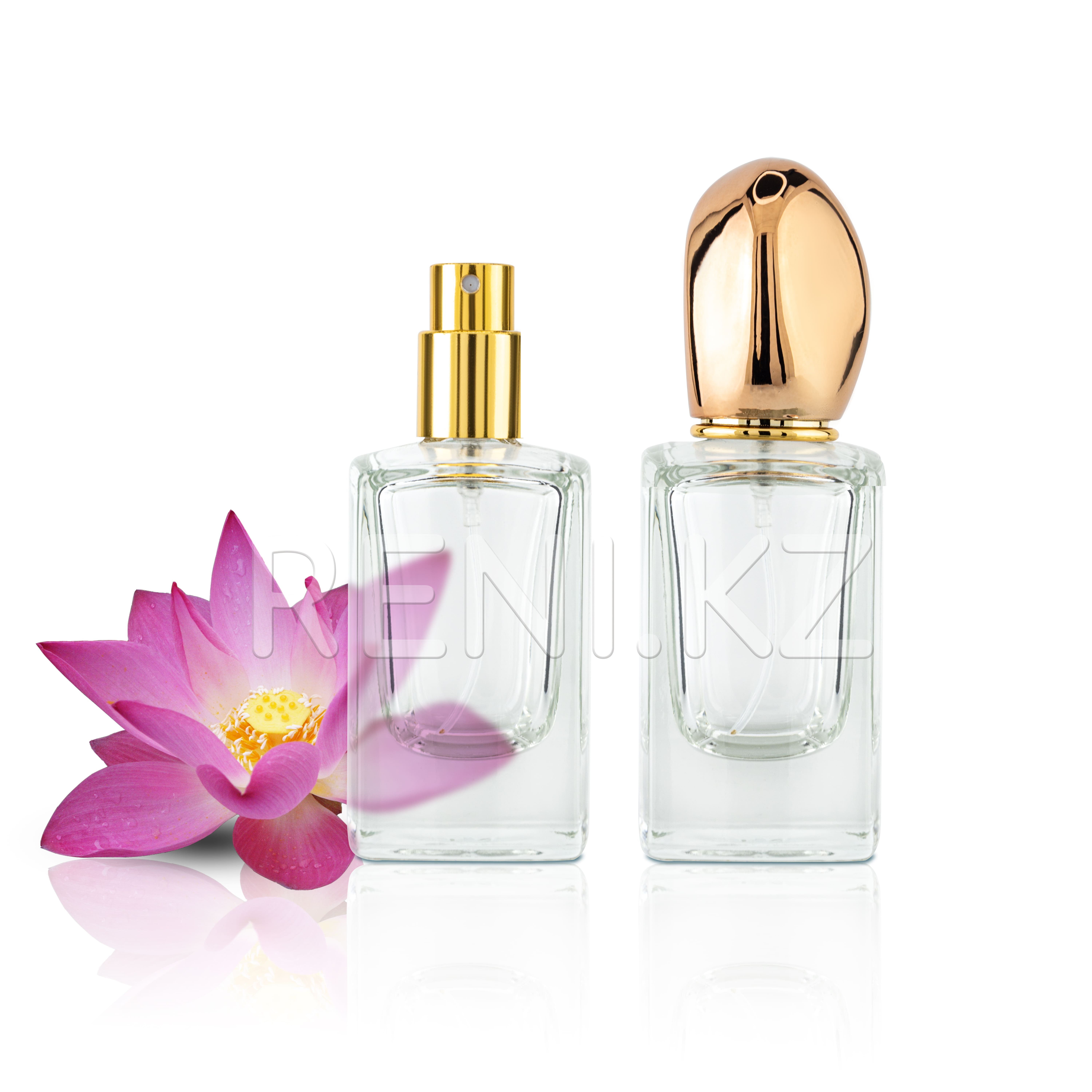 Фиори 30 мл, прозрачное стекло, бронзовая крышка, спрей.